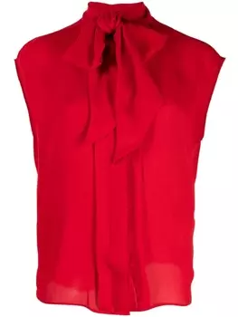Moschino блузка с завязками, красный