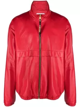 Moschino бомбер с логотипом, красный