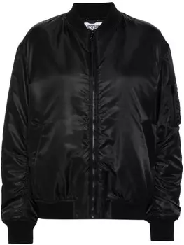 Moschino бомбер с вышивкой, черный