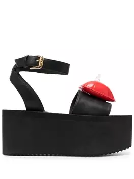 Moschino босоножки на платформе, черный