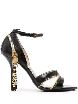 Moschino босоножки с молнией, черный