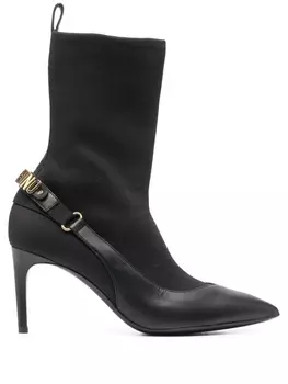 Moschino ботильоны с логотипом, черный