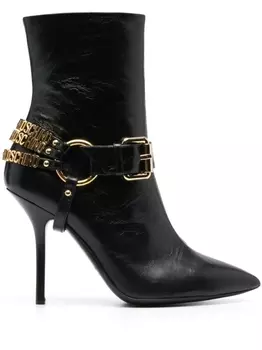 Moschino ботильоны с логотипом, черный