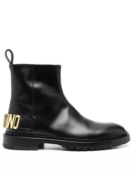 Moschino ботинки с логотипом, черный