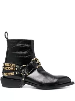 Moschino ботинки с логотипом, черный