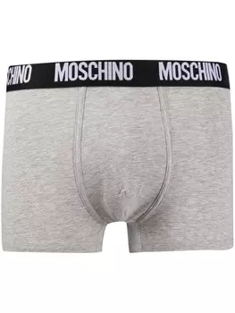 Moschino боксеры с логотипом, серый