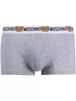 Moschino боксеры с логотипом, серый