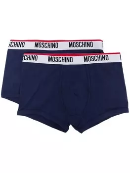 Moschino боксеры с логотипом, синий