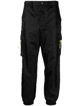 Moschino брюки карго с логотипом, черный