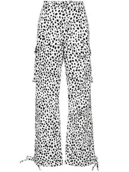 Moschino брюки карго с принтом, белый