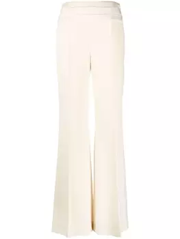 Moschino брюки палаццо из вирджинской шерсти, нейтральный цвет