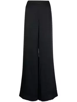 Moschino брюки палаццо с монограммой, черный