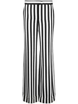 Moschino брюки палаццо в полоску, черный