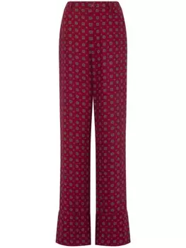 Moschino брюки с геометричным принтом, красный