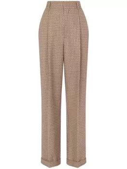 Moschino брюки с геометричным принтом, нейтральный цвет