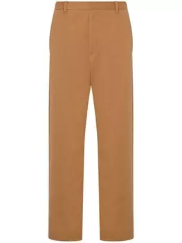 Moschino брюки с надписью, коричневый