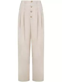 Moschino брюки с завышенной талией, нейтральный