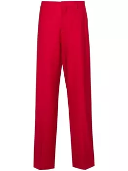 Moschino брюки строгого кроя с завышенной талией, красный