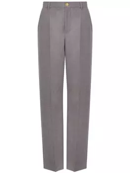 Moschino брюки строгого кроя с завышенной талией, серый