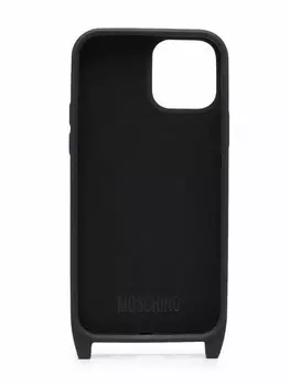 Moschino чехол для iPhone 12/12 Pro с логотипом, черный