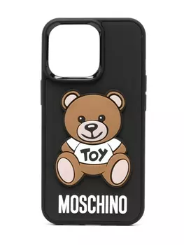 Moschino чехол для iPhone 13 Pro с логотипом Teddy Bear, черный