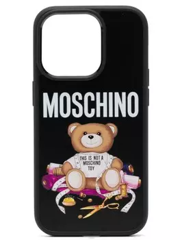 Moschino чехол для iPhone 14 Pro с плюшевым мишкой, черный