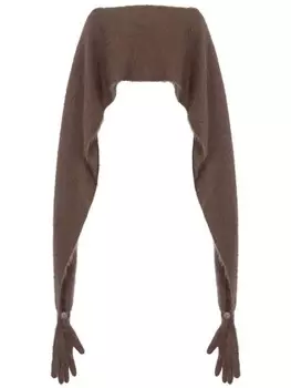 Moschino деконструированный кардиган, коричневый