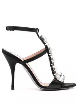 Moschino декорированные босоножки, черный