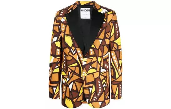 MOSCHINO Деловые костюмы мужские оранжевого цвета