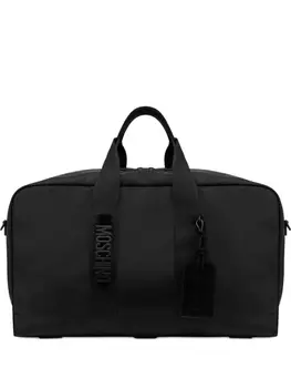 Moschino дорожная сумка с логотипом, черный