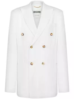 Moschino двубортный блейзер, белый