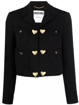 Moschino двубортный блейзер, черный