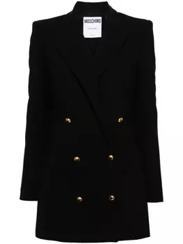 Moschino двубортный блейзер, черный