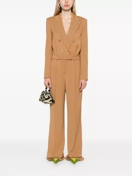 Moschino двубортный комбинезон, коричневый