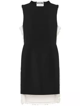 Moschino двухслойное платье мини, черный