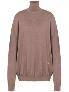 Moschino джемпер из вирджинской шерсти с широкими рукавами, нейтральный цвет