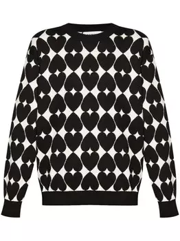 Moschino джемпер с интарсией, черный