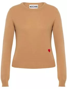 Moschino джемпер с круглым вырезом, нейтральный цвет