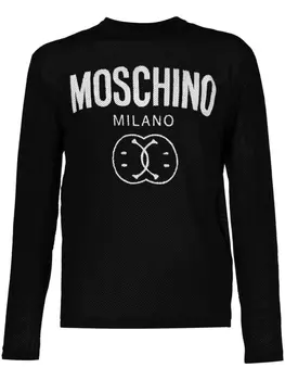 Moschino джемпер с логотипом, черный