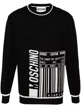 Moschino джемпер с логотипом, черный