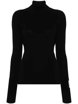 Moschino джемпер с высоким воротником, черный