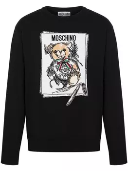 Moschino джемпер Teddy Bear, черный