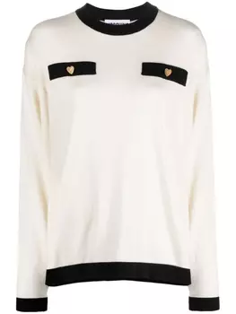 Moschino джемпер в двух тонах, нейтральный цвет