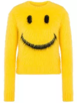 Moschino джемпер вязки интарсия, желтый