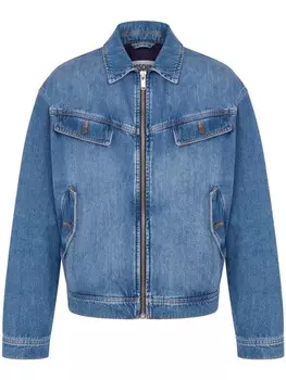 Moschino джинсовая куртка на молнии, синий