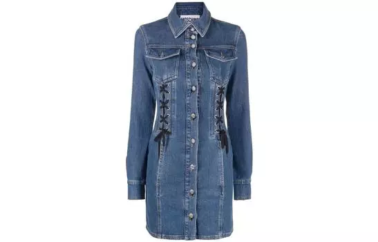 MOSCHINO Джинсовые короткая юбка женская синего цвета