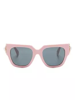 Moschino Eyewear солнцезащитные очки Mos 153S в квадратной оправе, розовый