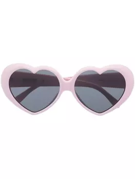Moschino Eyewear солнцезащитные очки с оправой в форме сердца, розовый