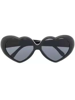Moschino Eyewear солнцезащитные очки с оправой в форме сердца, черный