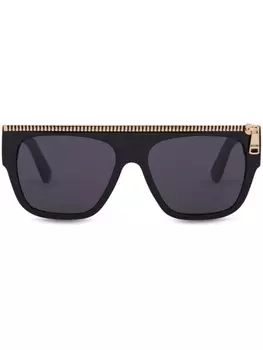 Moschino Eyewear солнцезащитные очки в квадратной оправе, черный